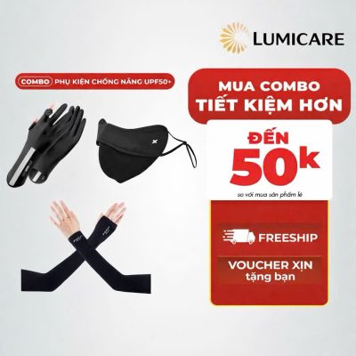 Găng tay chống nắng Lumicare là phụ kiện bảo vệ da tay hiệu quả trước tác hại của tia UV, giúp hạn chế sạm nám và lão hóa da khi ra ngoài. Với chất liệu mềm mại, thoáng khí và co giãn tốt, sản phẩm mang lại cảm giác thoải mái khi lái xe, đi học, đi làm hay hoạt động ngoài trời. Thiết kế ôm tay hiện đại, chống nắng toàn diện nhưng vẫn dễ dàng cử động và sử dụng điện thoại. Găng tay chống nắng Lumicare phù hợp cho cả nam và nữ, là lựa chọn lý tưởng giúp bảo vệ làn da mỗi ngày.