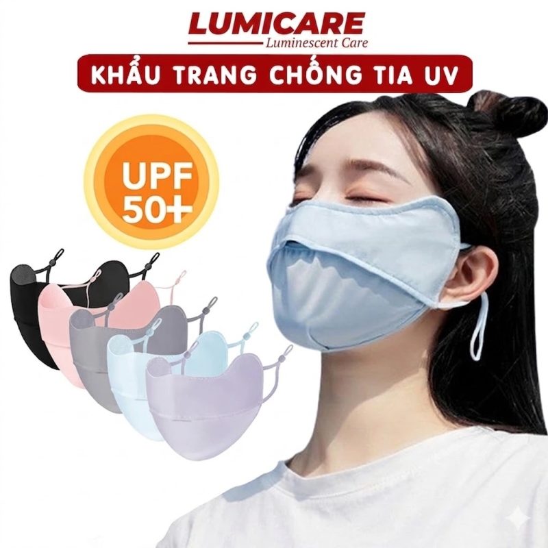 Khẩu trang chống nắng Lumicare UPF 50+ chống tia UV chính hãng